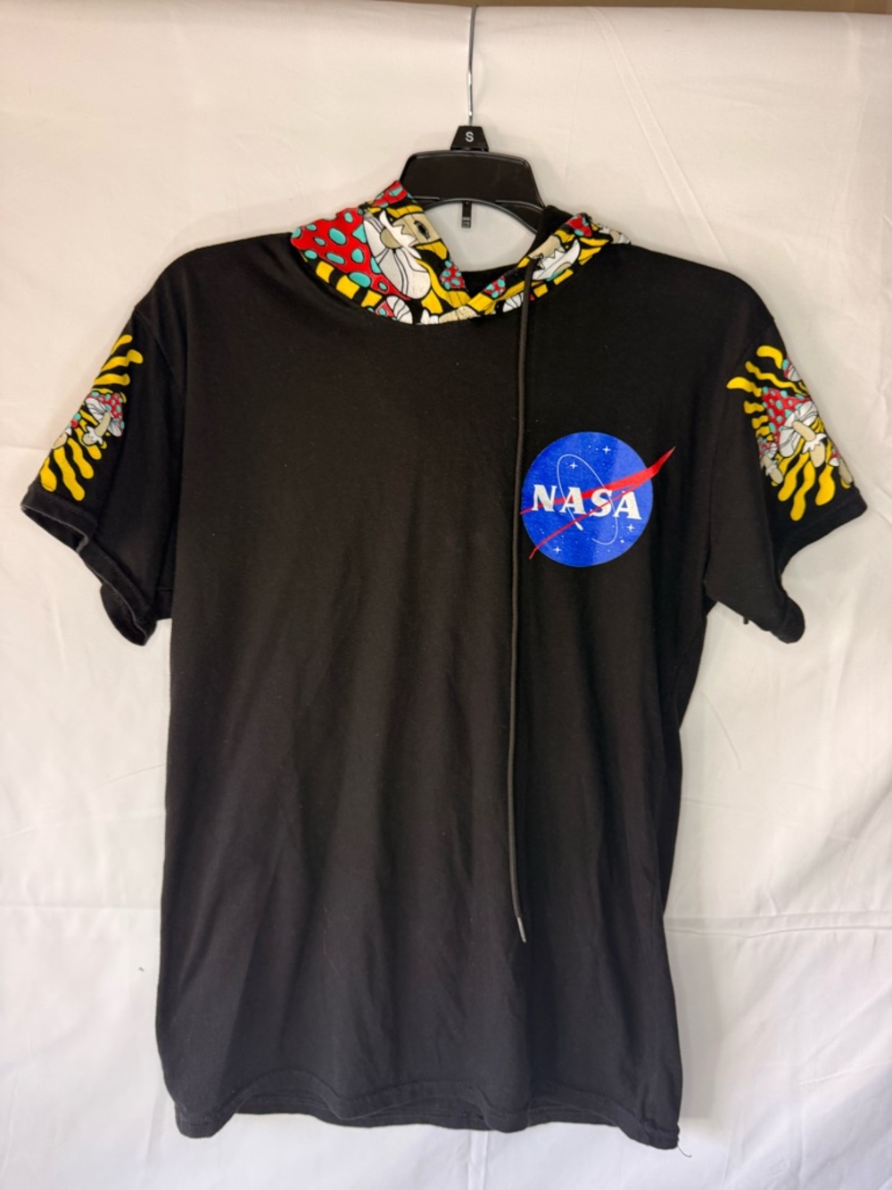 NASA Black Kids Short-Sleeve Hoodie T-Shirt